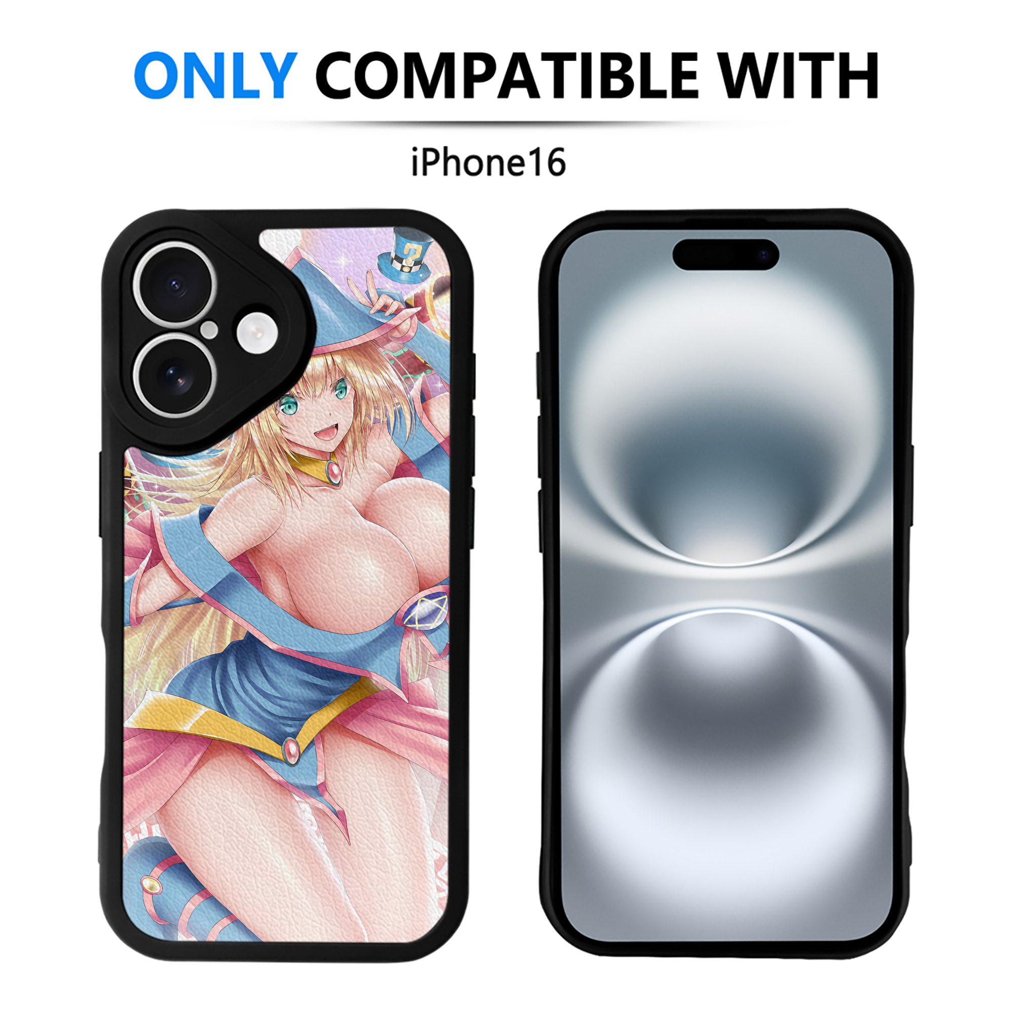 （画像用） 遊☆戯☆王 Yu-Gi-Oh! 【iPhone 16シリーズ対応】シリコンスマホケース（レザー調） 材質：シリコン
